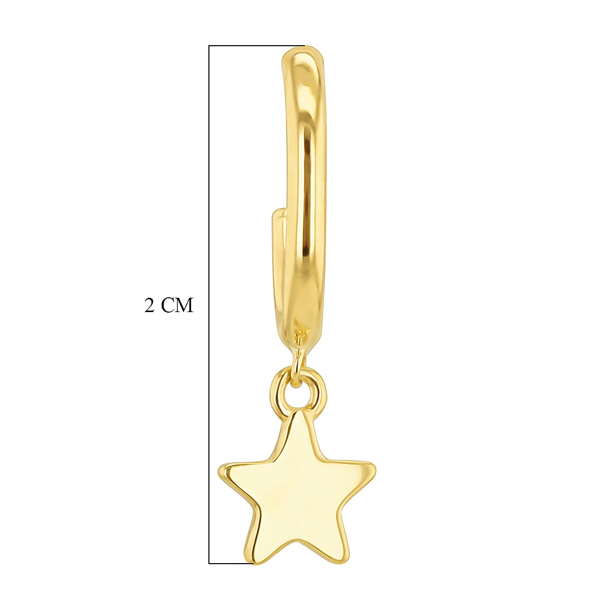 9K Yellow Gold  Earring,  Gold Wt. 1.1 Gms