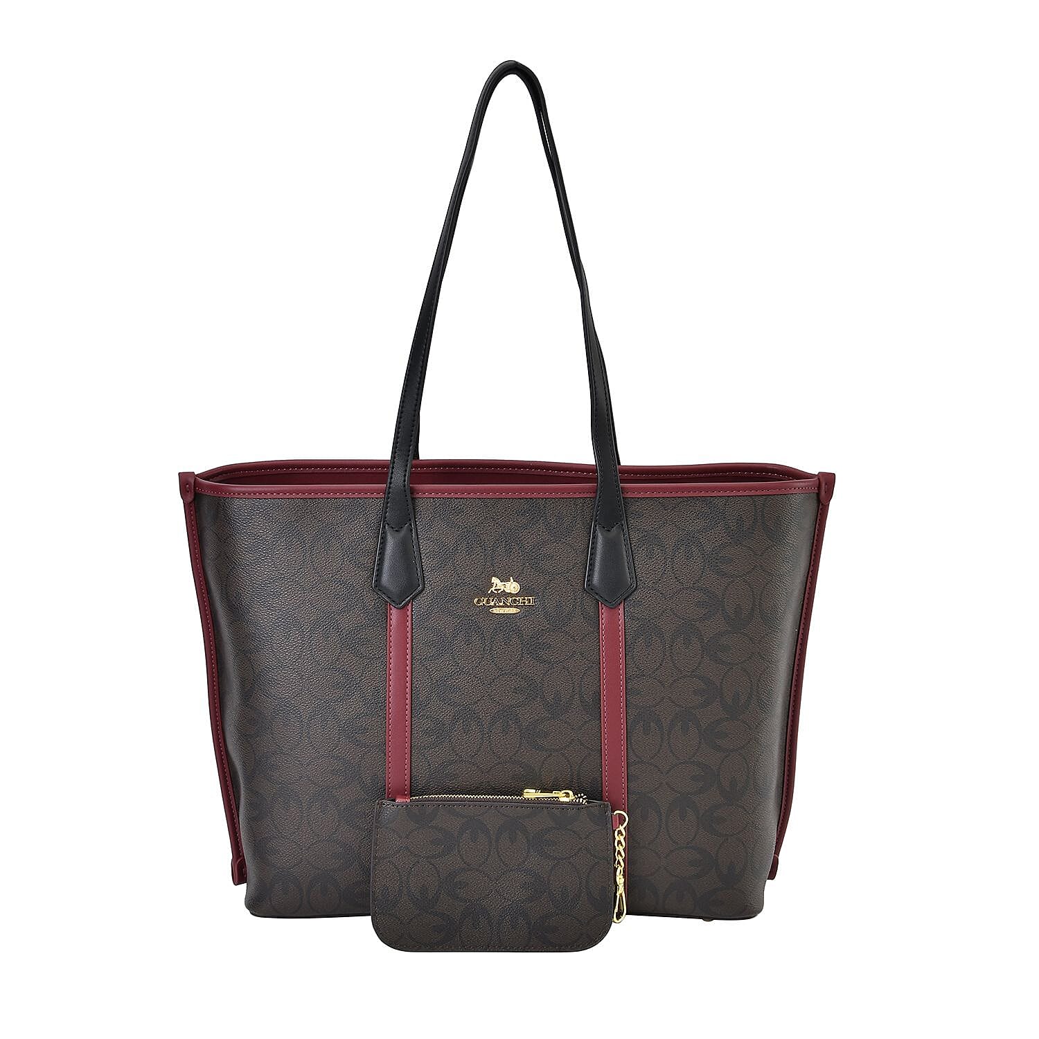 New Designer Launch GUANCHI New York Tote Bag With Wristlet- Black