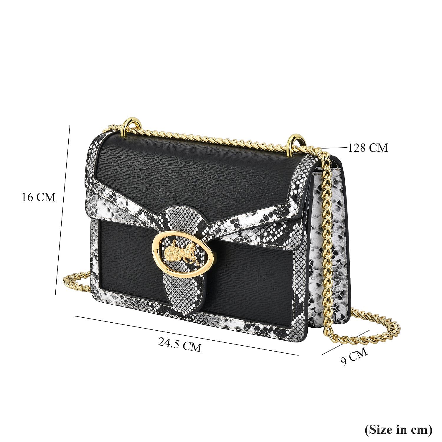 Black snakeskin sales crossbody bag