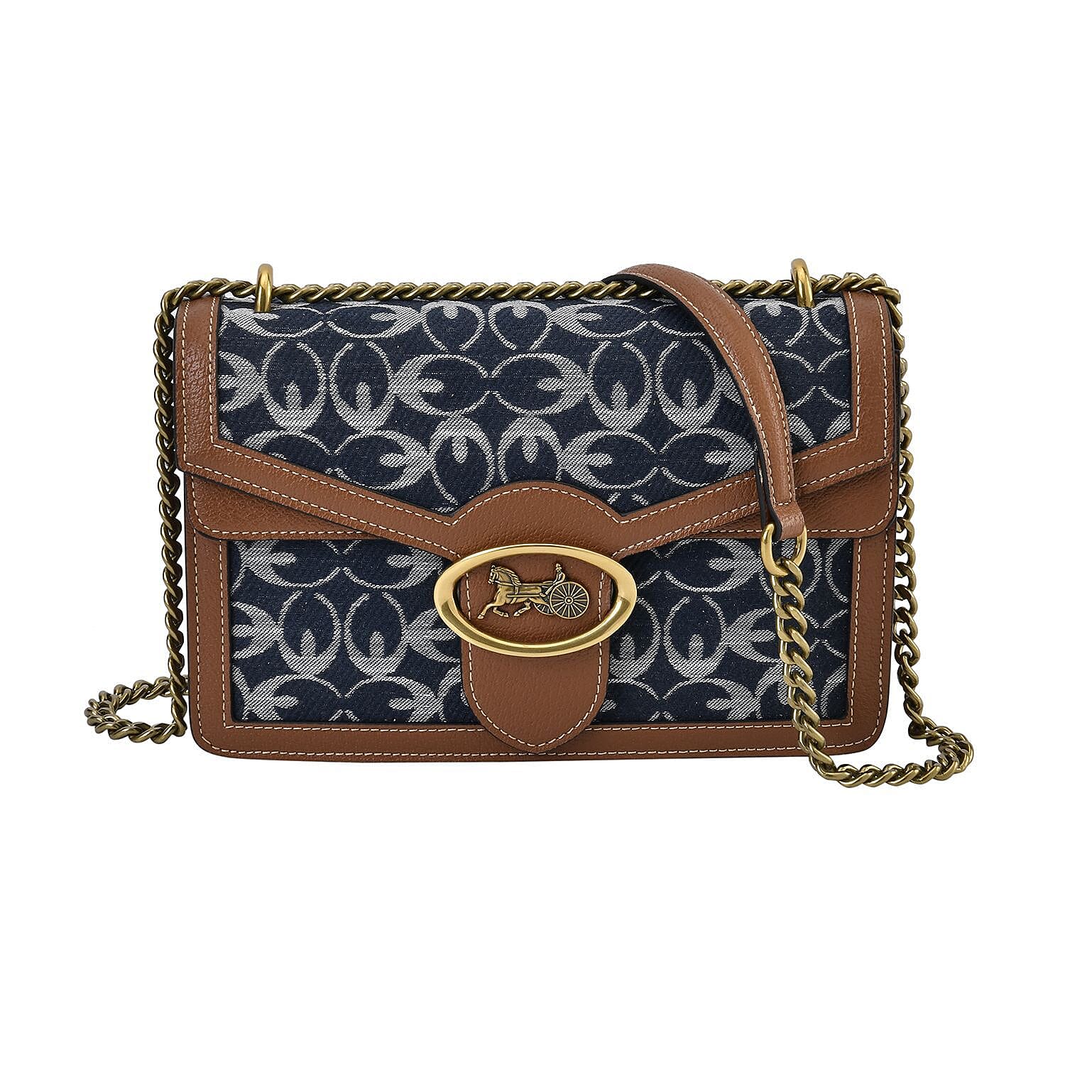New Designer Launch GUANCHI New York Oval Pattern Crossbody Bag - Blue Oxford
