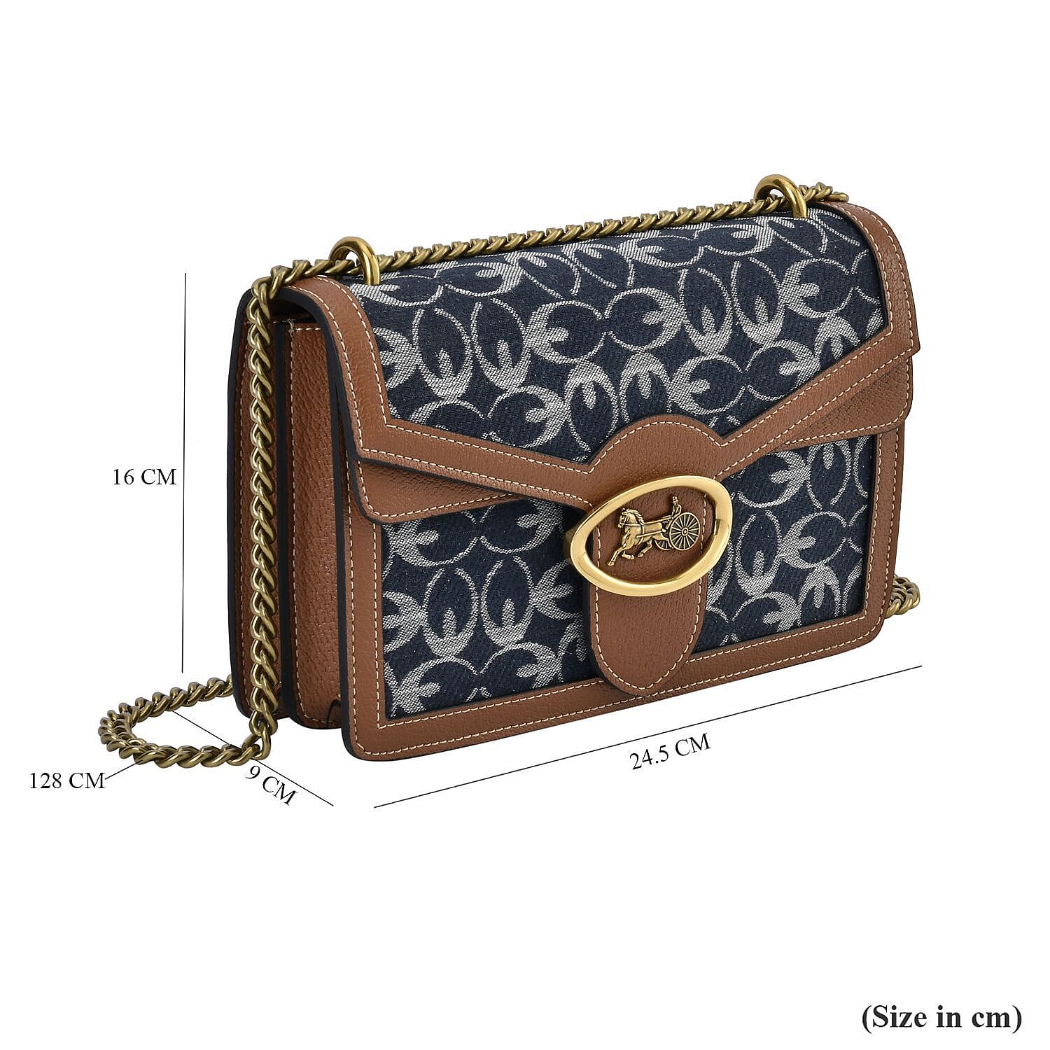 New Designer Launch GUANCHI New York Oval Pattern Crossbody Bag - Blue Oxford