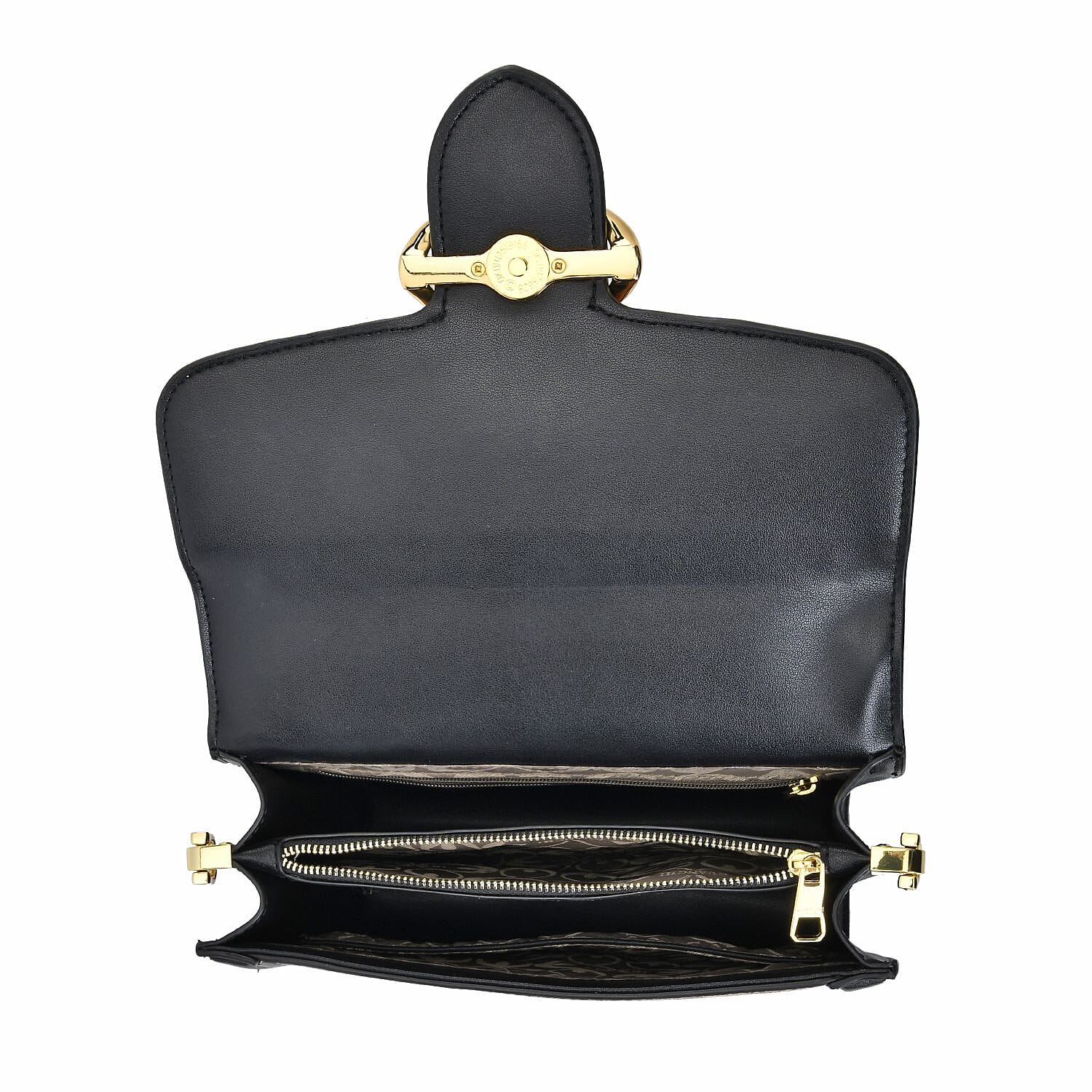 New Designer Launch GUANCHI New York Oval Pattern Cossbody Bag With Handle Drop - Shoulder Strap - Brown - Black