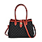 Dot Pattern Crossbody Bag With 2 Exterior Zipper Pockets & Handle Drop - Black