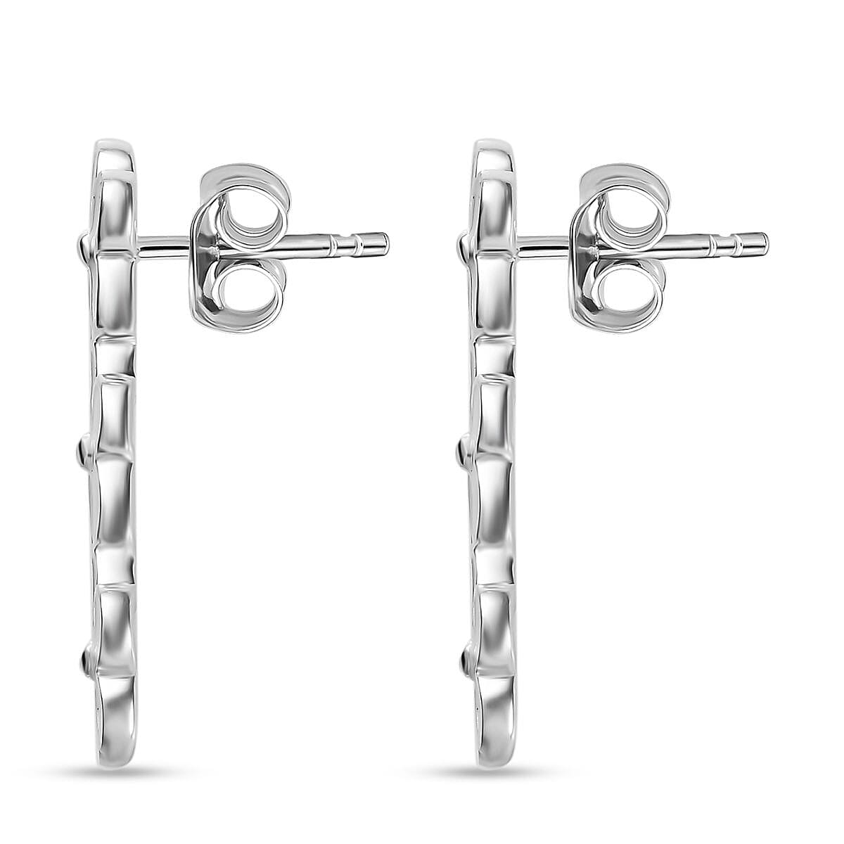 Sterling Silver Floral Dangle Earrings