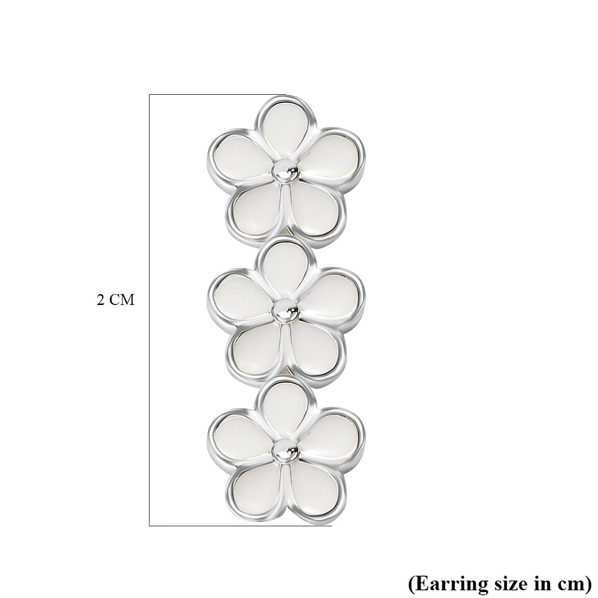 Sterling Silver Floral Dangle Earrings