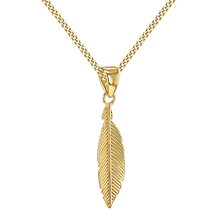 Leaf Pendant in 9K Yellow Gold
