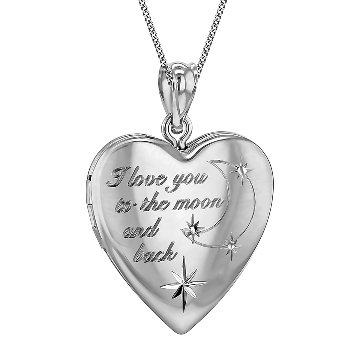 Sterling silver love you to the moon and back on sale necklace