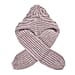 Double Layered 2 in 1 Knitted Hooded Scarf - Brown