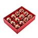 Set of 12 Santa Claus with Bird Pattern Christmas Decoration Balls with Ribbon and Gift Box- White & Red