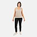 Ladies Sleeveless V-Neck Linen Top (Size 12) - Black