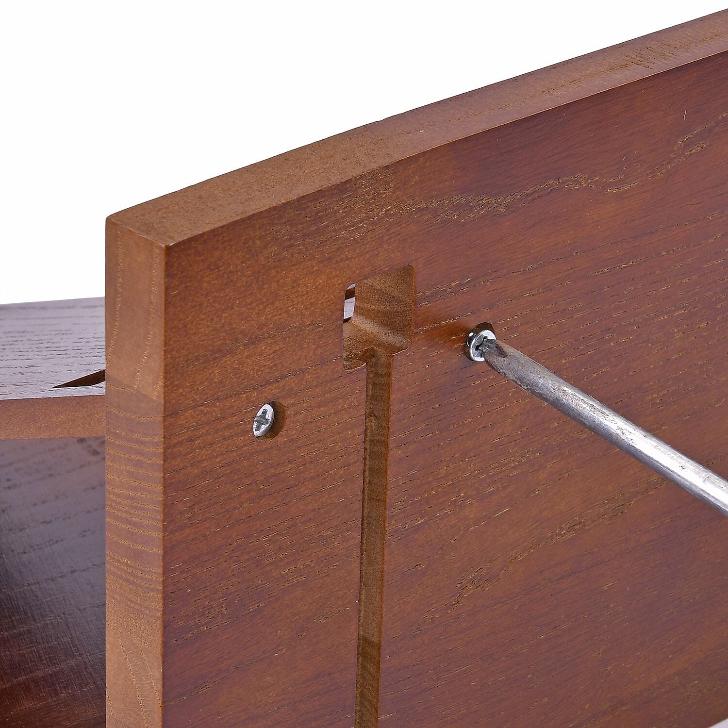 Wooden Phone Docking Station & Desk Organizer (25x15x19 cm) - Dark Brown