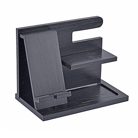 Patterned Organiser (Size 25x15x19 cm) - Black & Brown