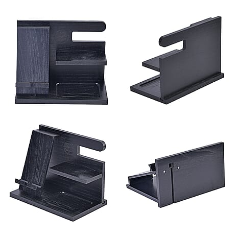 Patterned Organiser (Size 25x15x19 cm) - Black & Brown