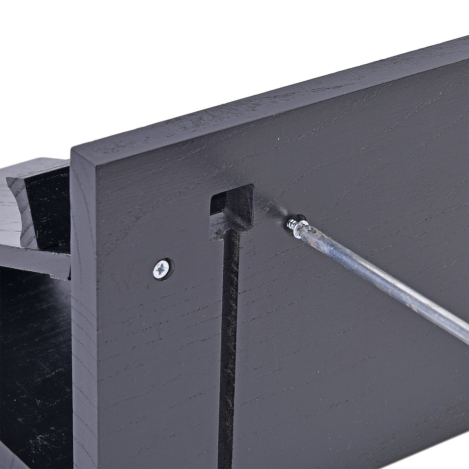 Wooden Phone Docking Station & Desk Organizer (25x15x19 cm) - Black