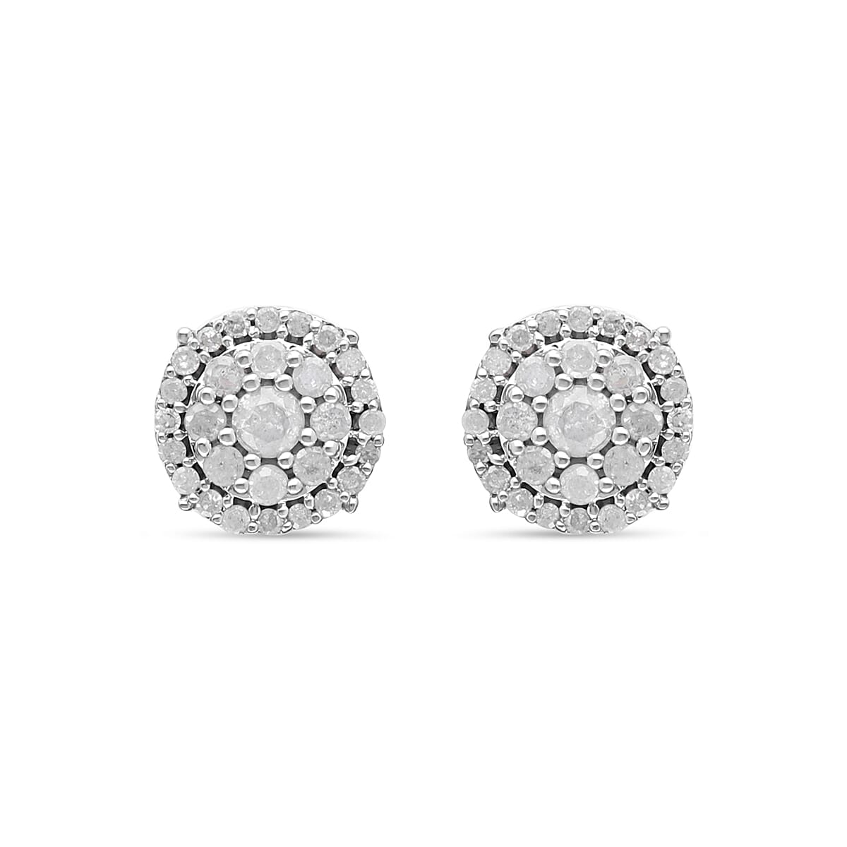 9K White Gold Diamond (G-H) Earrings 0.50 Ct. 9K White Gold Diamond (G-H) Earrings 0.50 Ct.