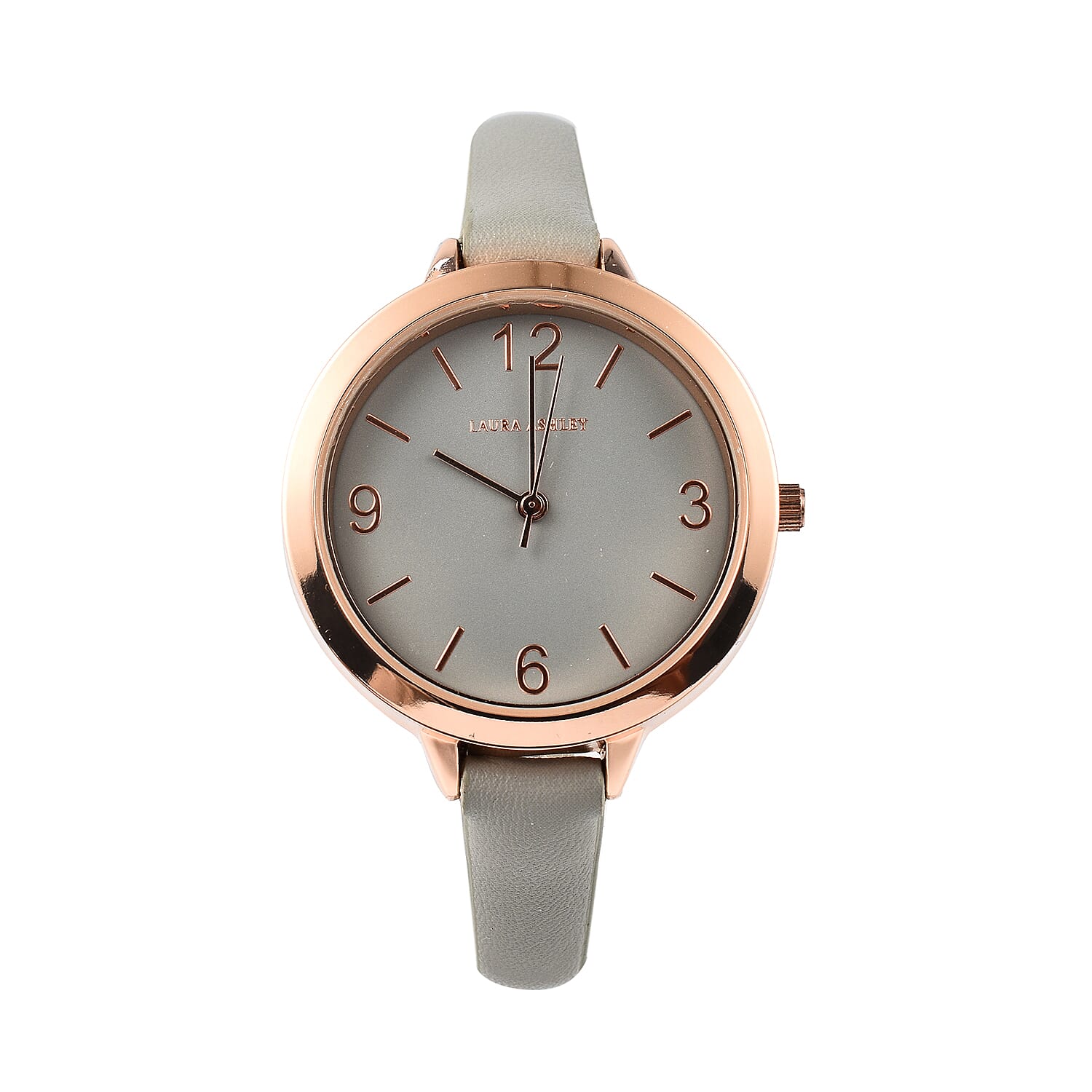 Laura Ashley Japanese Quartz Movement Ladies Watch in Arabic Vegan Leather Strap - Grey