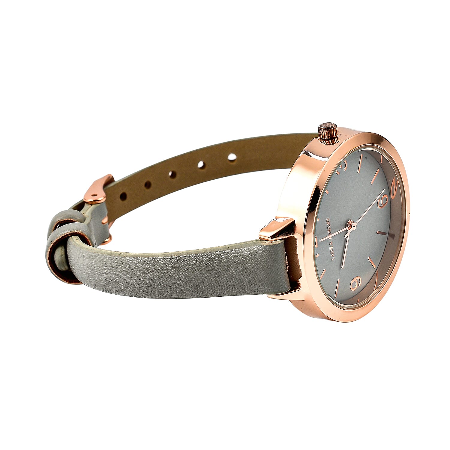 Laura Ashley Japanese Quartz Movement Ladies Watch in Arabic Vegan Leather Strap - Grey