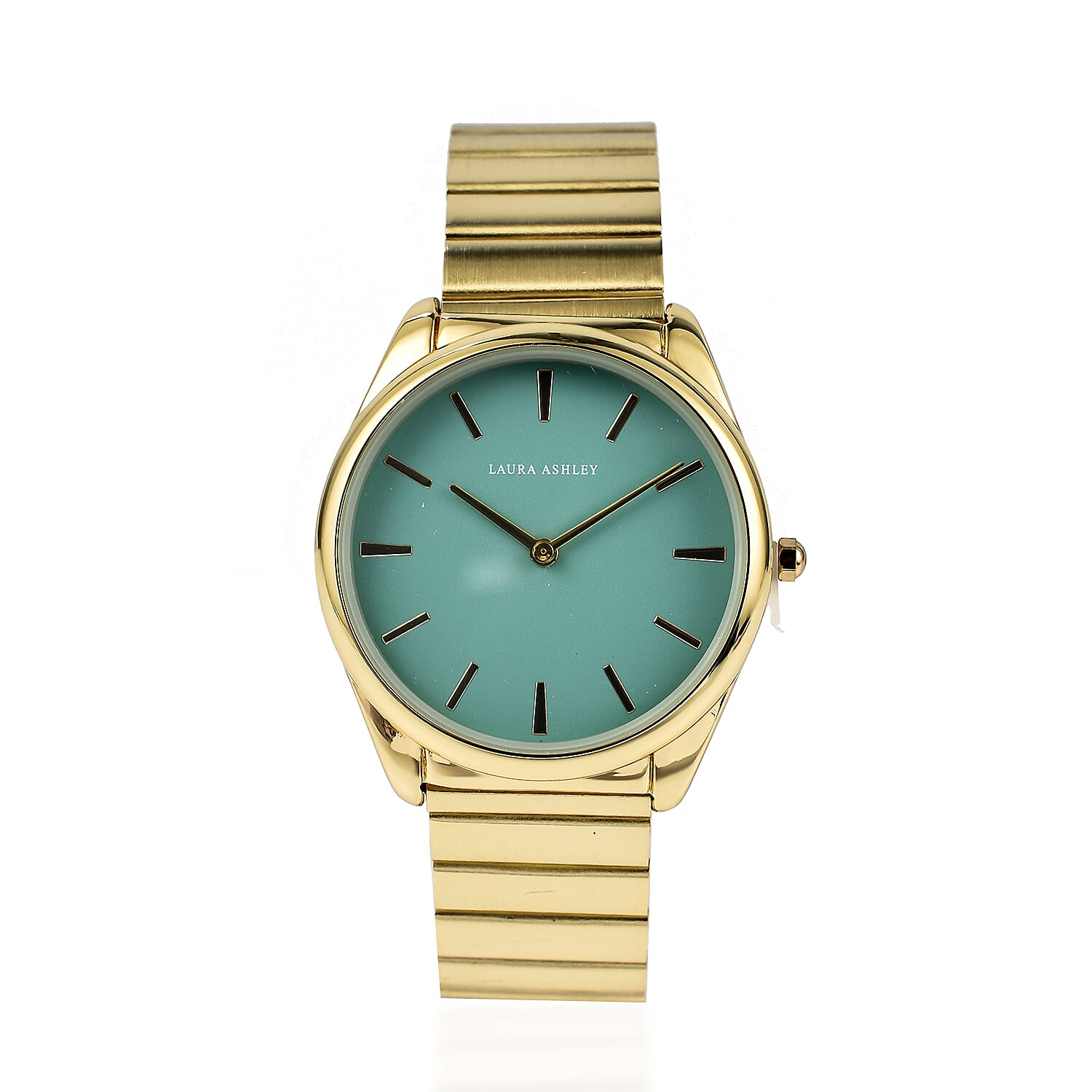 Laura Ashley Japanese Quartz Movement Womens Watch with Garden Green Dial and Glided Bracelet - Gold