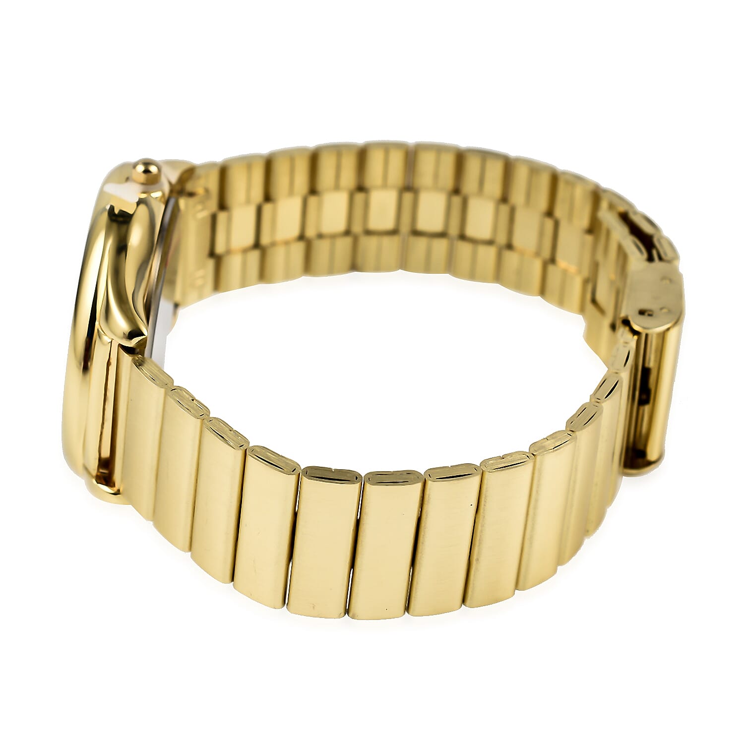 Laura Ashley Japanese Quartz Movement Womens Watch with Garden Green Dial and Glided Bracelet - Gold