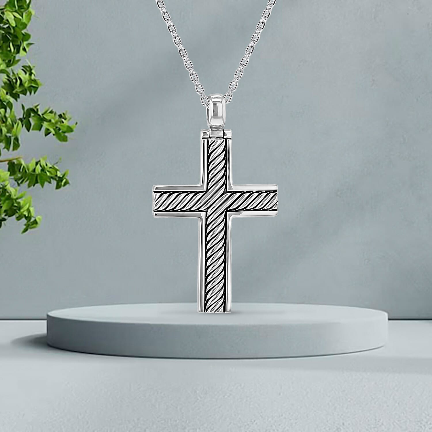 Twisted discount cross necklace