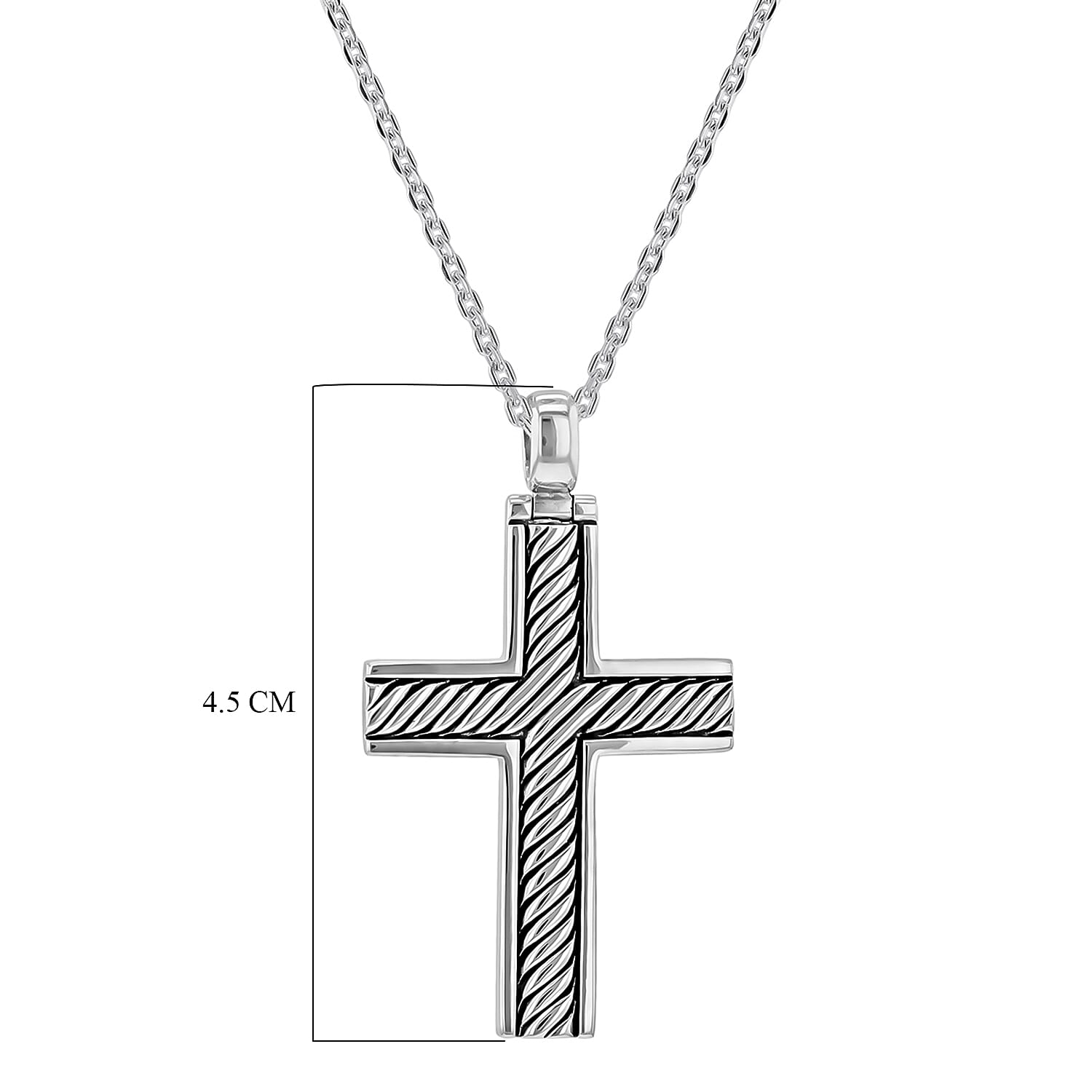 Sterling Silver NecklaceE (Size - 18),  Silver Wt. 15.4 Gms