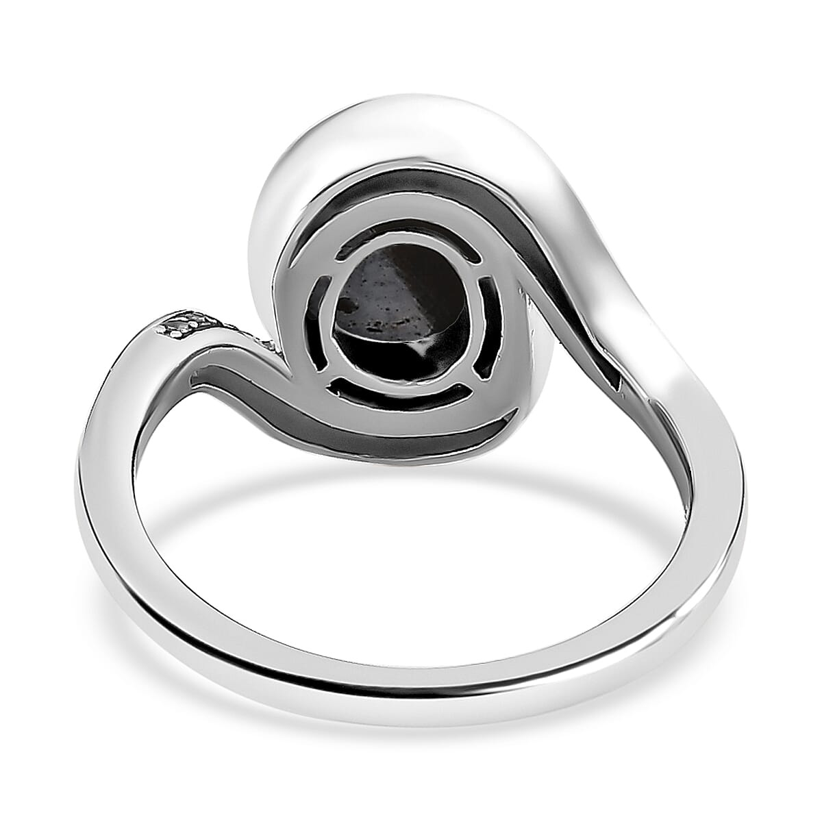 Sierra Nevada Turquoise and Natural Zircon Bypass Ring in Platinum Overlay Sterling Silver 3.80 Ct.