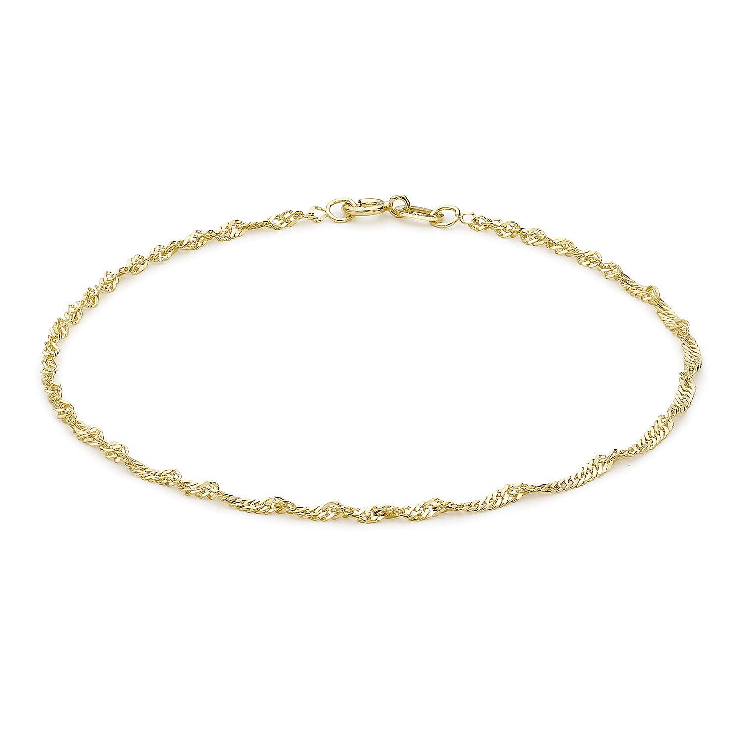9K Yellow Gold  Anklet,  Gold Wt. 0.92 Gms