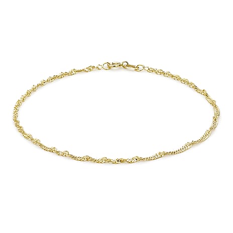 9K Yellow Gold  Anklet,  Gold Wt. 0.92 Gms