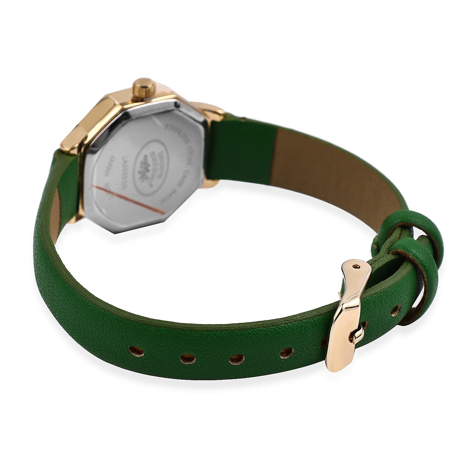Laura Ashley Japanese Quartz Movement Womens Hexagon Watch with Green Strap