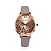 Laura Ashley Japanese Quartz Movement Womens Watch with Owain Diamond Rose Gold Dial and Purple Strap
