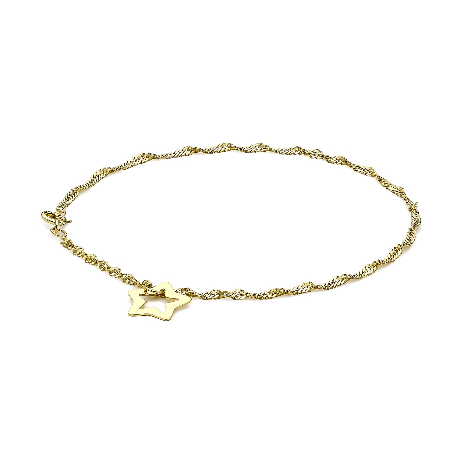 9K Yellow Gold  Anklet,  Gold Wt. 1.2 Gms