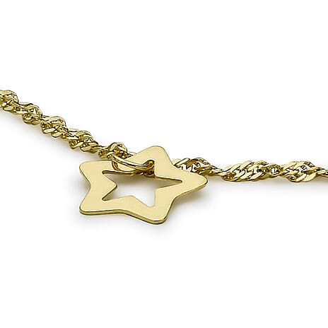 9K Yellow Gold  Anklet,  Gold Wt. 1.2 Gms