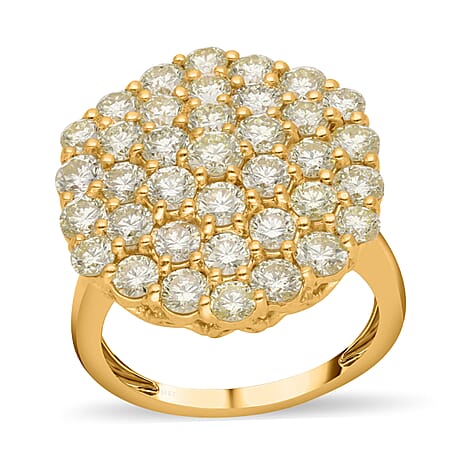 Red Carpet Collection- 14K Yellow Gold SGL Certified Rare Find Natural Yellow Diamond Ring 3.50 Ct, Gold Wt. 5.30 Gms