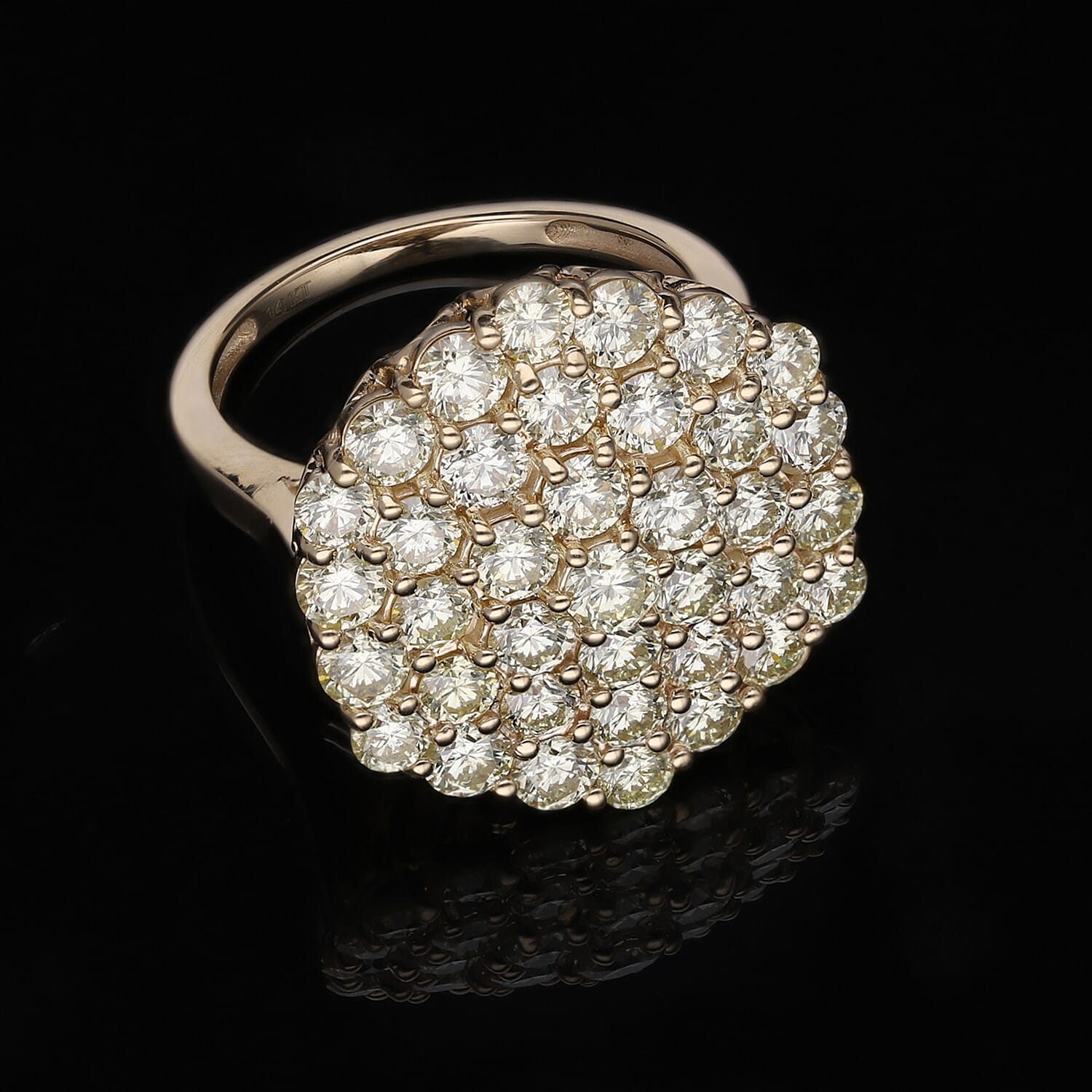 Red Carpet Collection- 14K Yellow Gold SGL Certified Rare Find Natural Yellow Diamond Ring 3.50 Ct, Gold Wt. 5.30 Gms