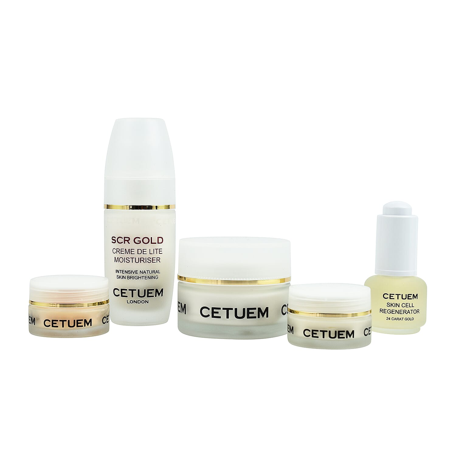 Cetuem Box- SCR Gold Booster Serum (15ml), SCR Gold Creme de Lite (50ml), SCR Gold Eye Cream (15ml), SCR Gold Illuminating Mask (50ml), SCR Gold Lip Allure (15ml)