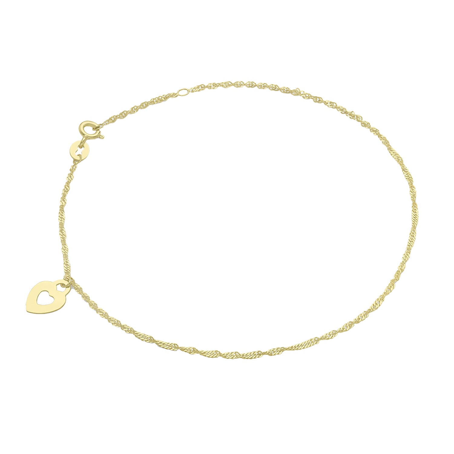 9K Yellow Gold  Anklet,  Gold Wt. 1.2 Gms