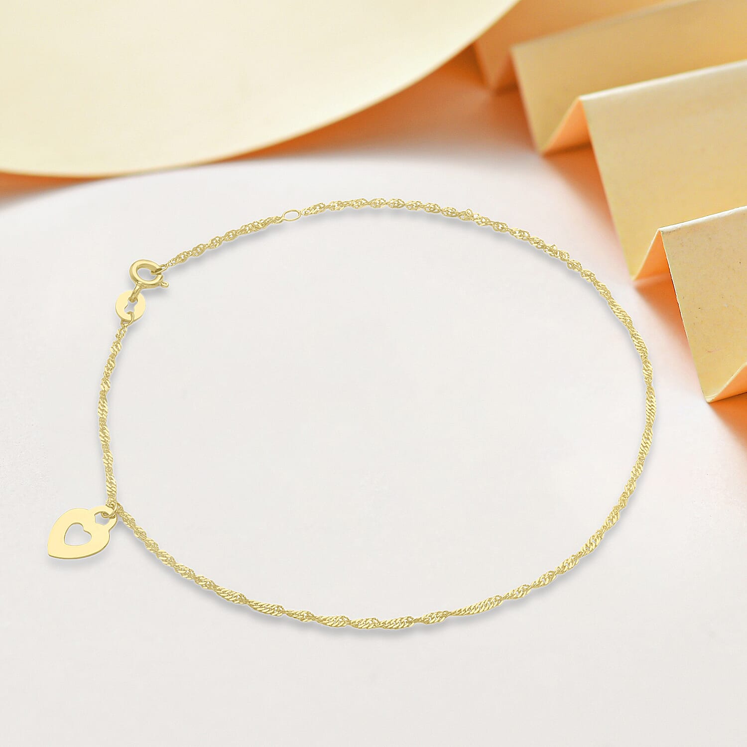 9K Yellow Gold  Anklet,  Gold Wt. 1.2 Gms