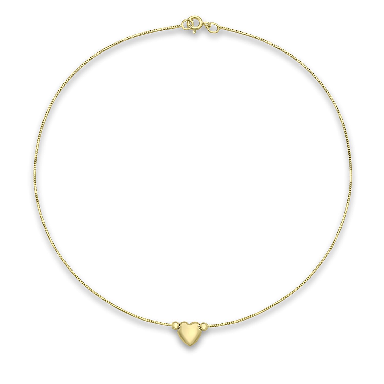 9K Yellow Gold  Anklet,  Gold Wt. 0.65 Gms