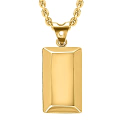 Platinum Overlay Sterling Silver Ingot Pendant