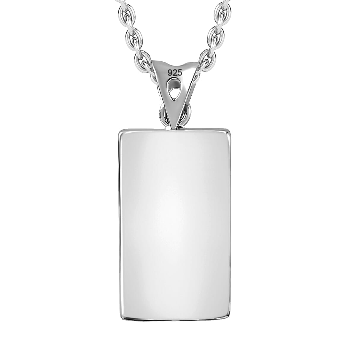 CloseOut Deal- Platinum Overlay Sterling Silver Bar Pendant