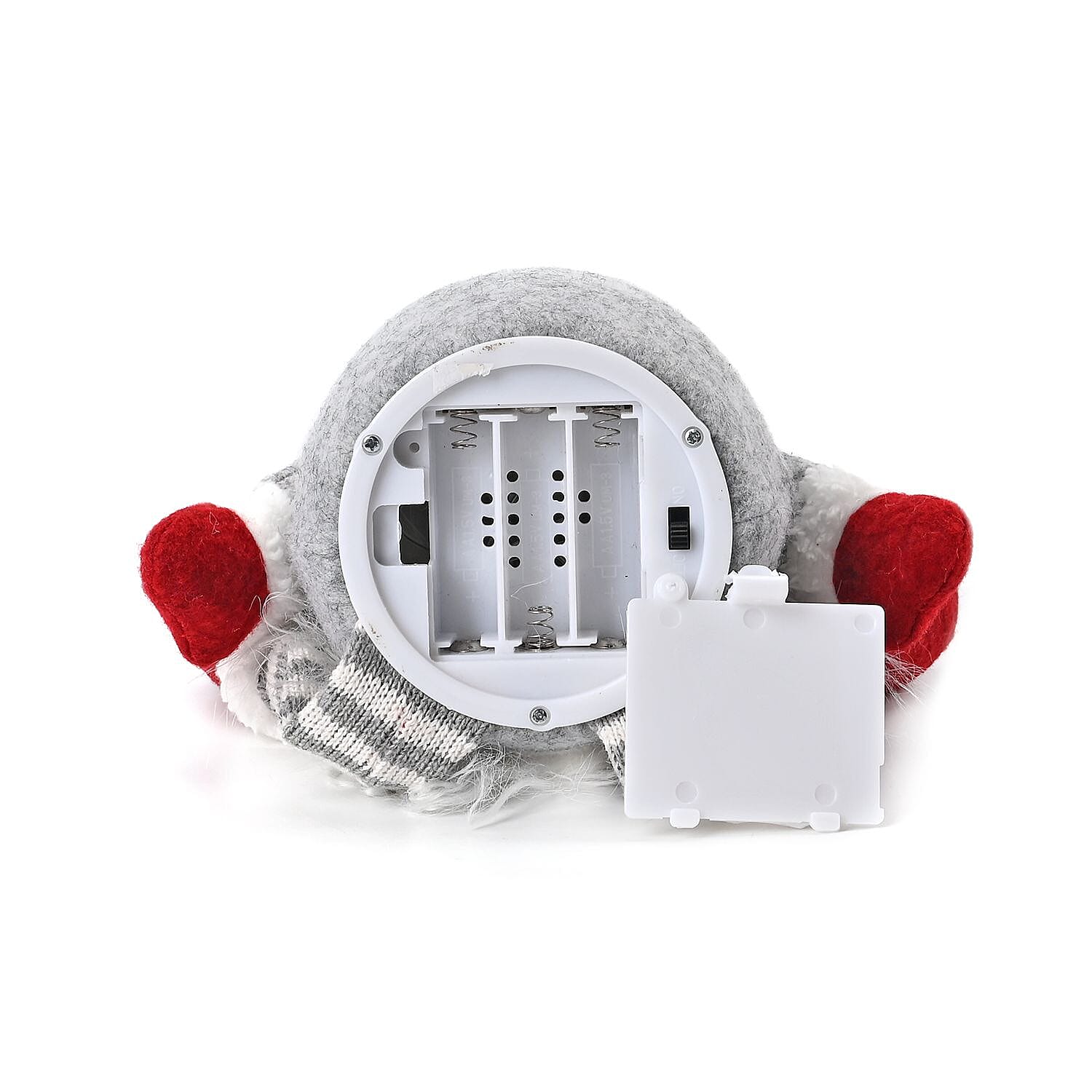 Plush Gnome With 4 Warm White LED Lighted Christmas (3xAA Battery, Not Incl.) - Red