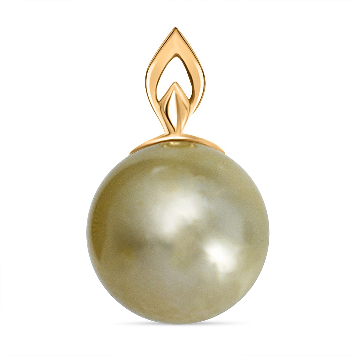ILIANA 18K Yellow Gold AAA Golden South Sea Pearl Pendant
