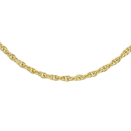 Adjustable Prince of Wales Chain 16 Inch to 18 Inch in 10K Yellow Gold