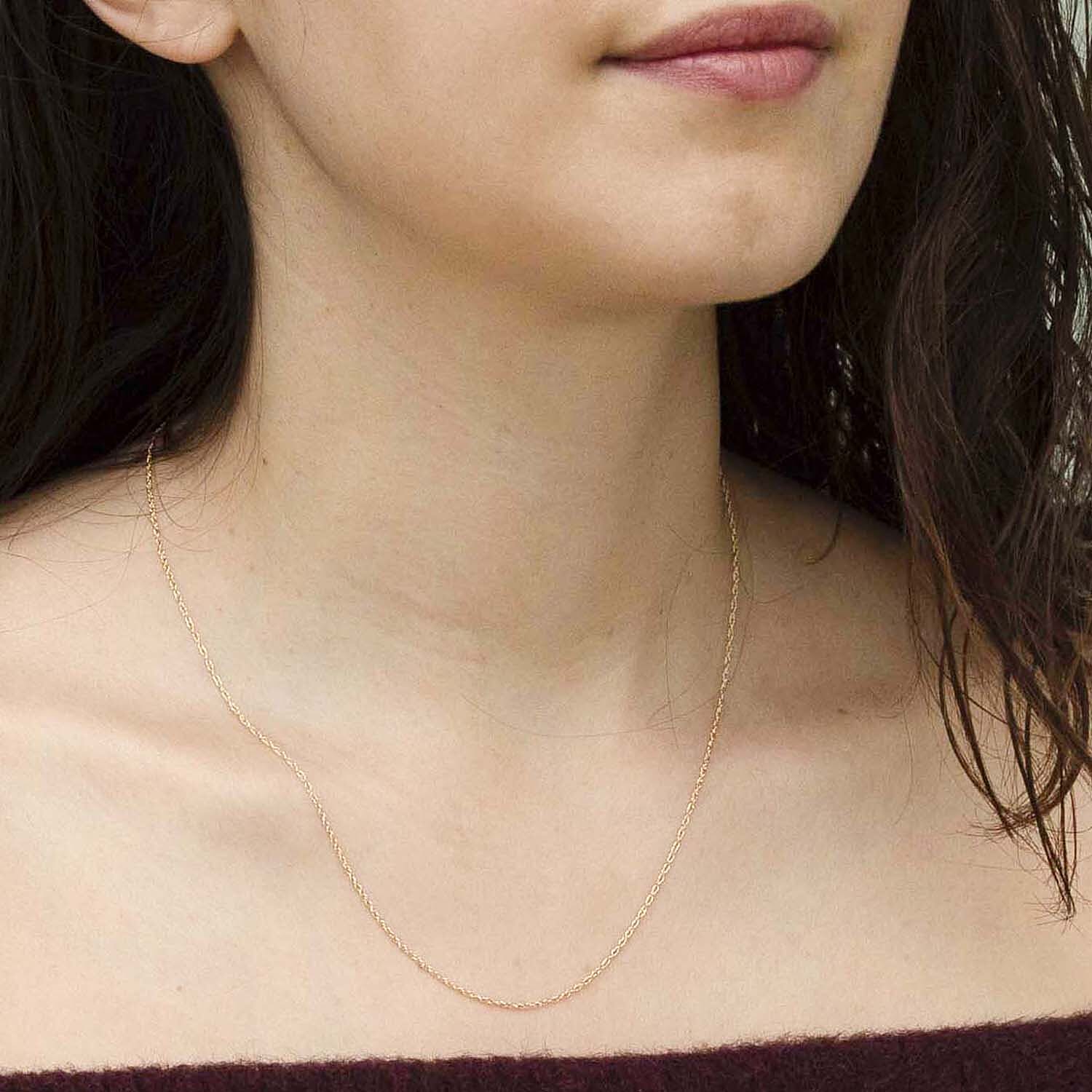 9K Yellow Gold Prince of Wales Chain With Spring Ring Clasp (Size - 18)