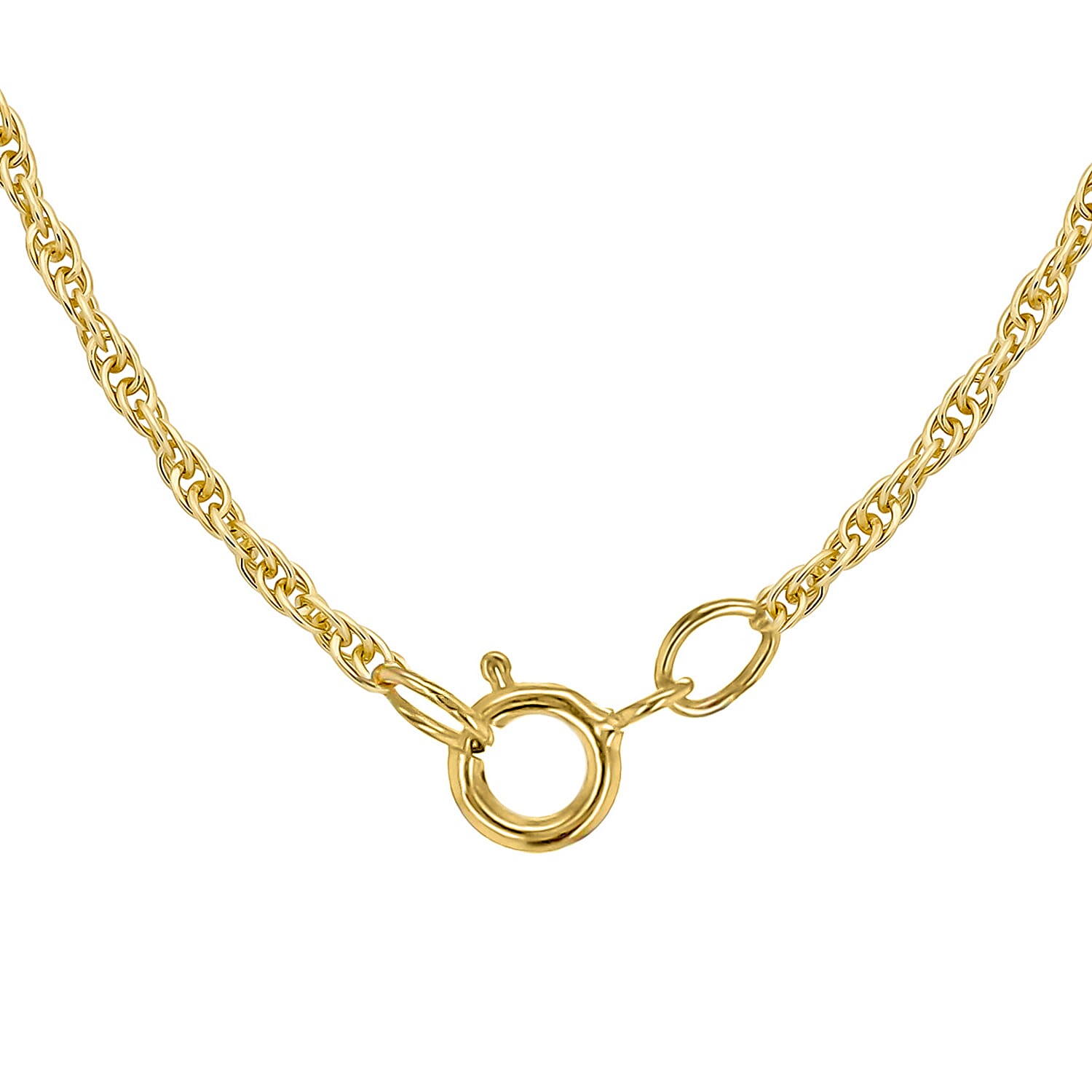 9K Yellow Gold Prince of Wales Chain With Spring Ring Clasp (Size - 18)
