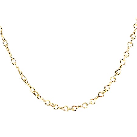 Double Twist Fancy Chain 20 Inch in 9K Yellow Gold