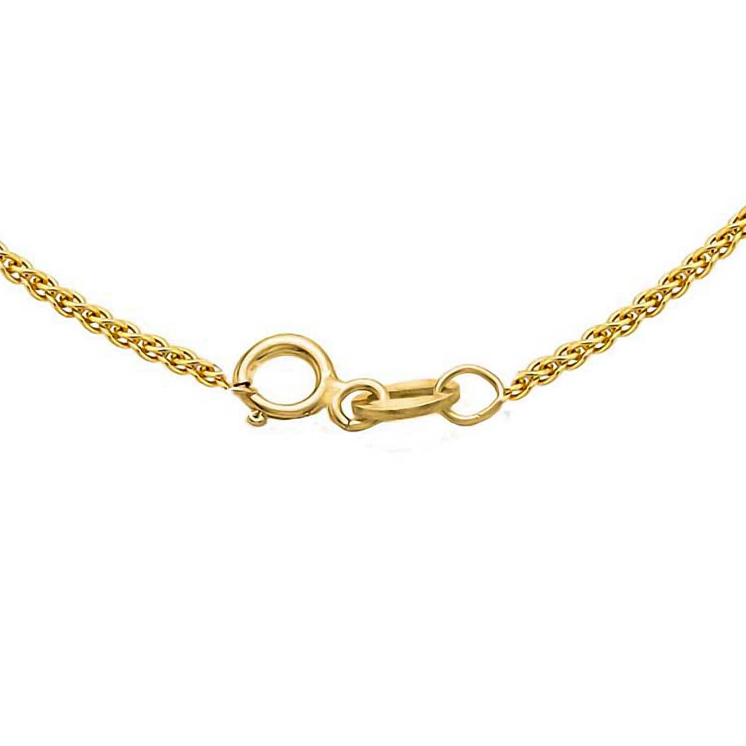 9K Yellow Gold Spiga Chain With Spring Ring Clasp (Size - 18)