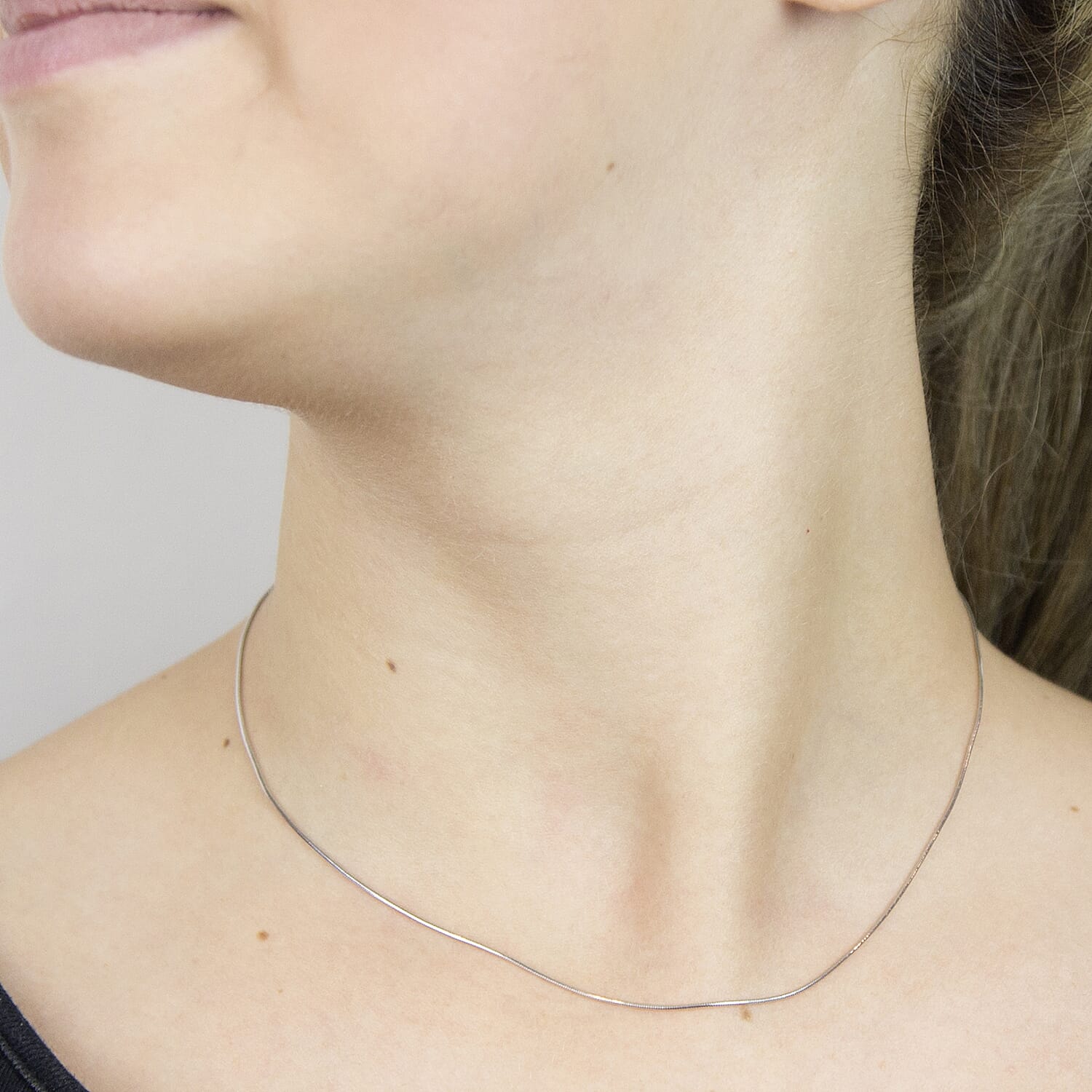 14K W Gold  Chain (Size - 18),  Gold Wt. 3 Gms