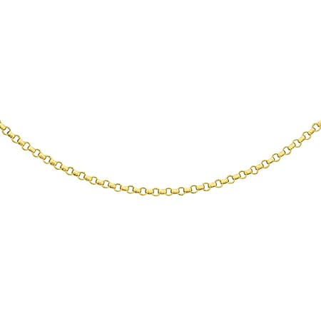 ILIANA 18K Yellow Gold Round Belcher Chain 16 Inch
