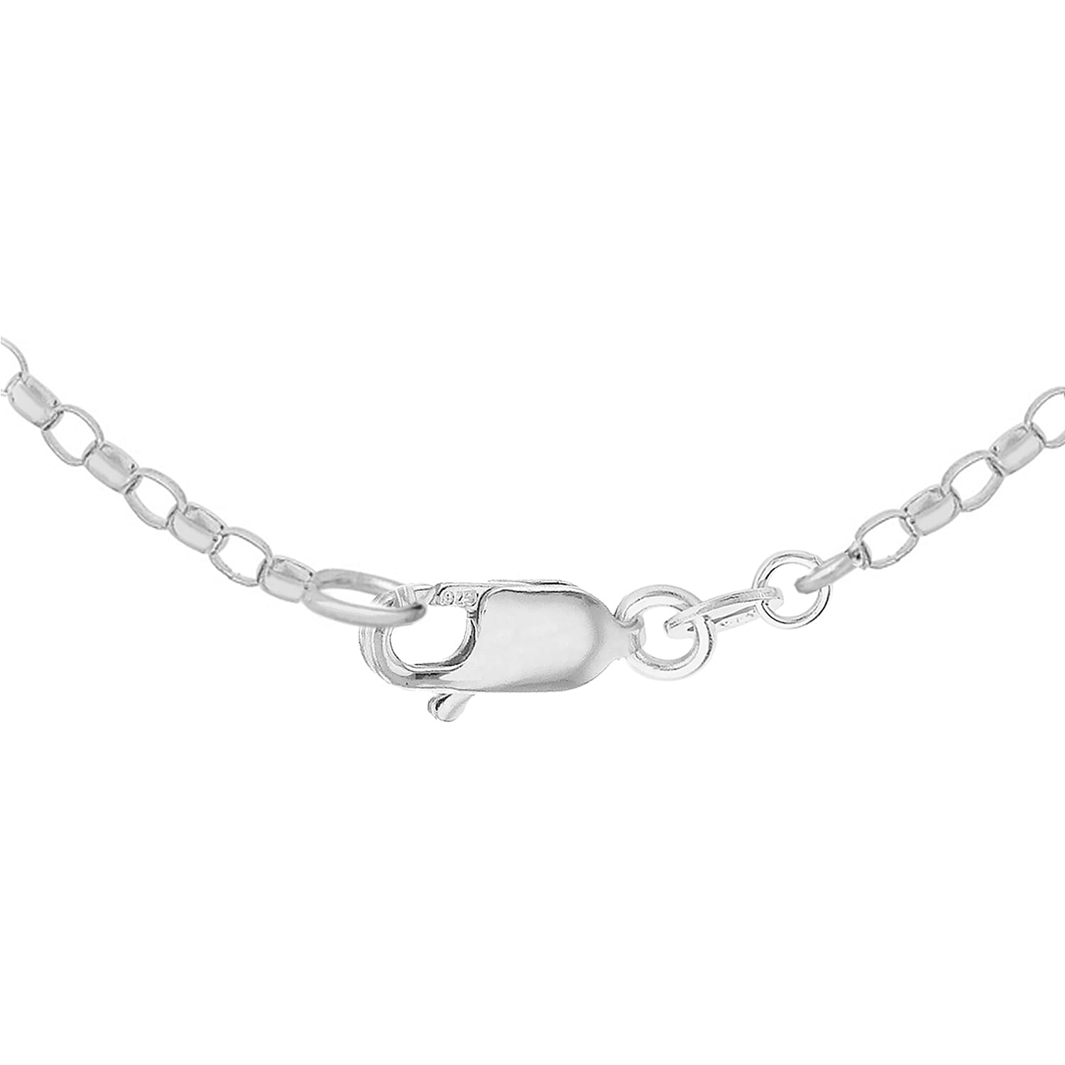 18K White Gold Round Belcher Chain With Lobster Clasp (Size - 16)